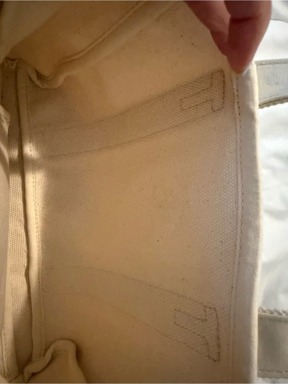 Tory Burch Cream Canvas Tote with Subtle Logo